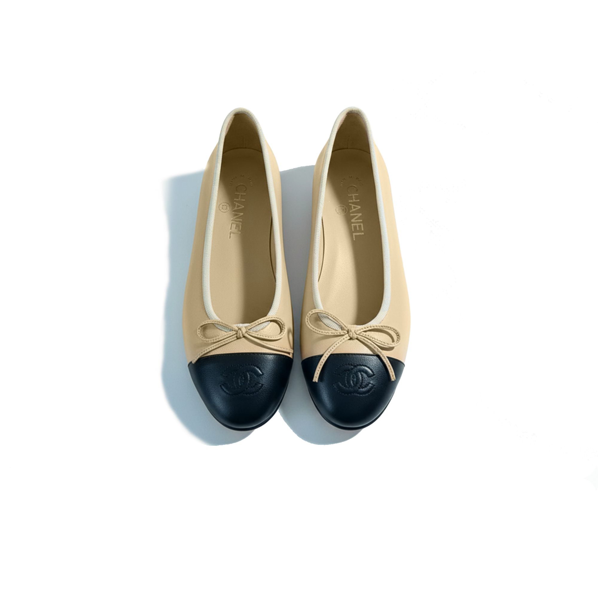 COCO Ballet Flats Static Leather Beige