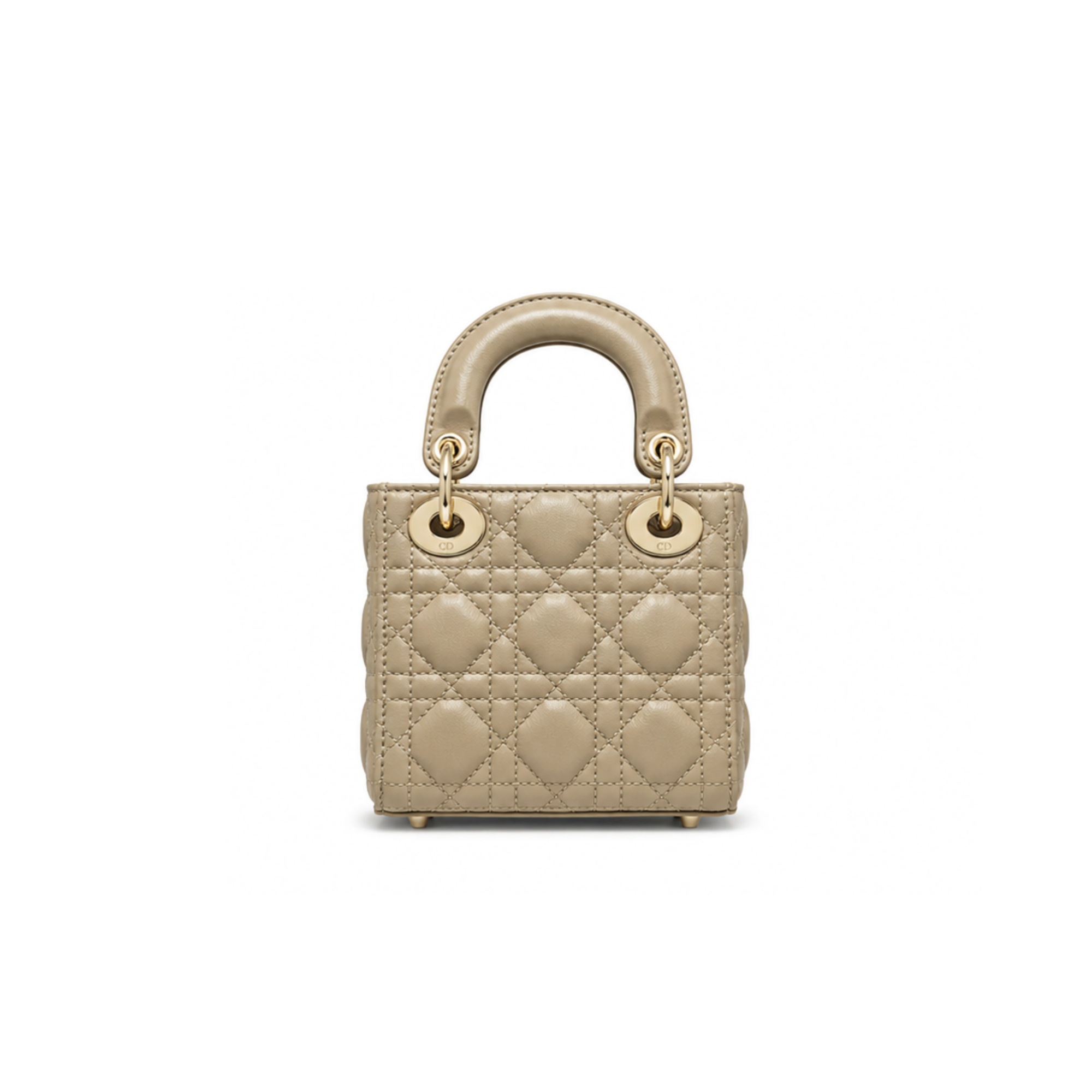 DR Lady Micro Bag Beige Cannage Lambskin