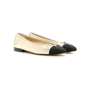 COCO Ballet Flats Light Gold & Black