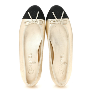 COCO Ballet Flats Light Gold & Black