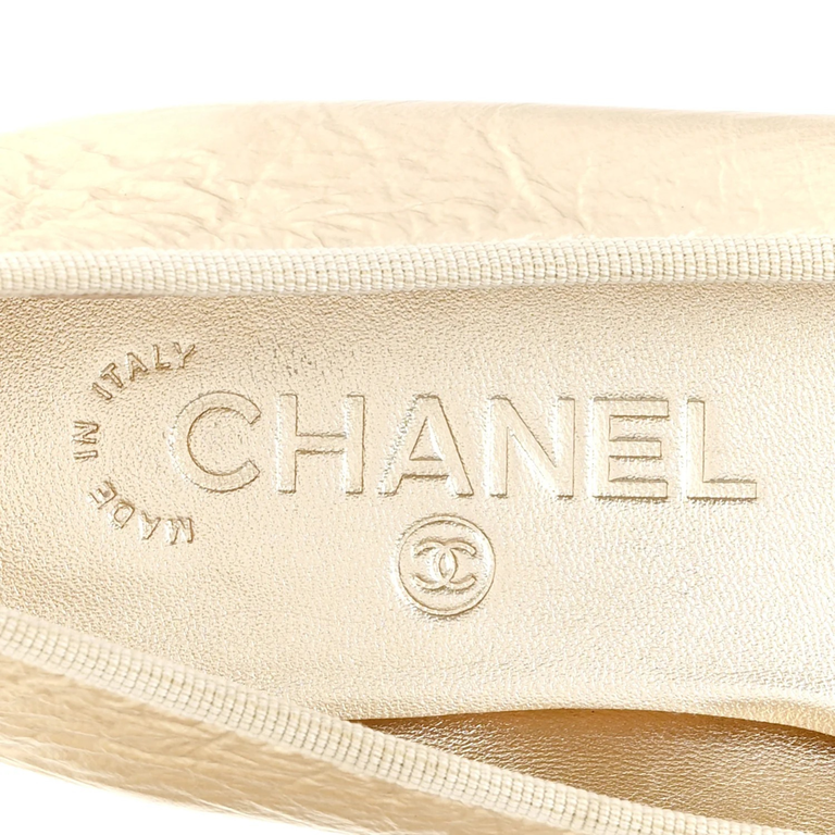 COCO Ballet Flats Light Gold & Black