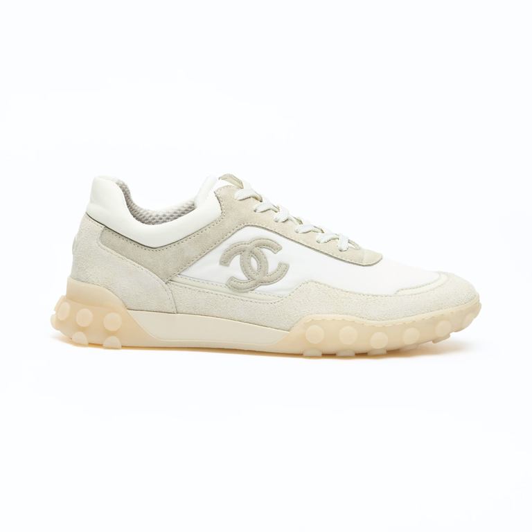 COCO Ivory Sneakers Suede & Calfskin Mix