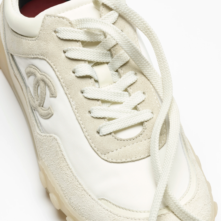 COCO Ivory Sneakers Suede & Calfskin Mix