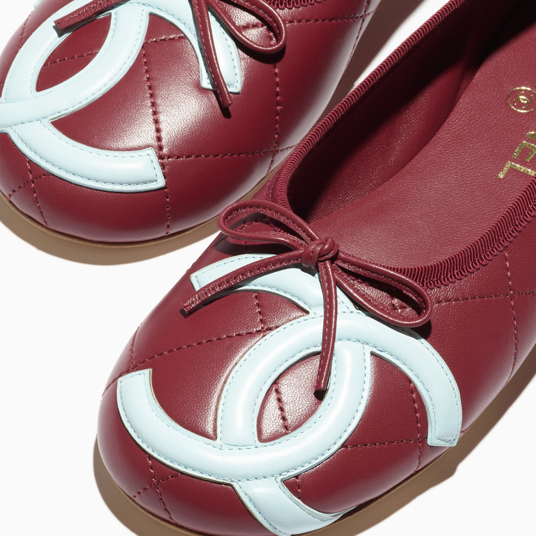 COCO Ballet flats Burgundy & Light Blue