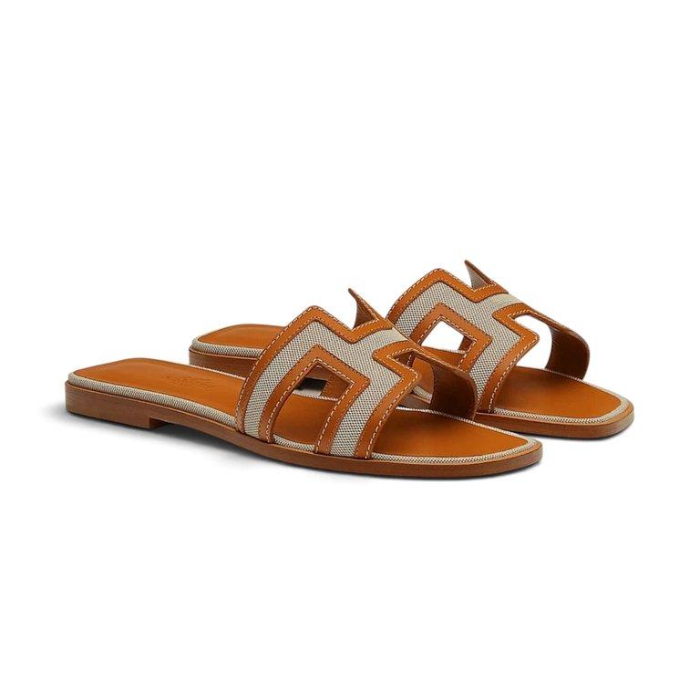 HMS Oran sandal Noisette / Beige Dore