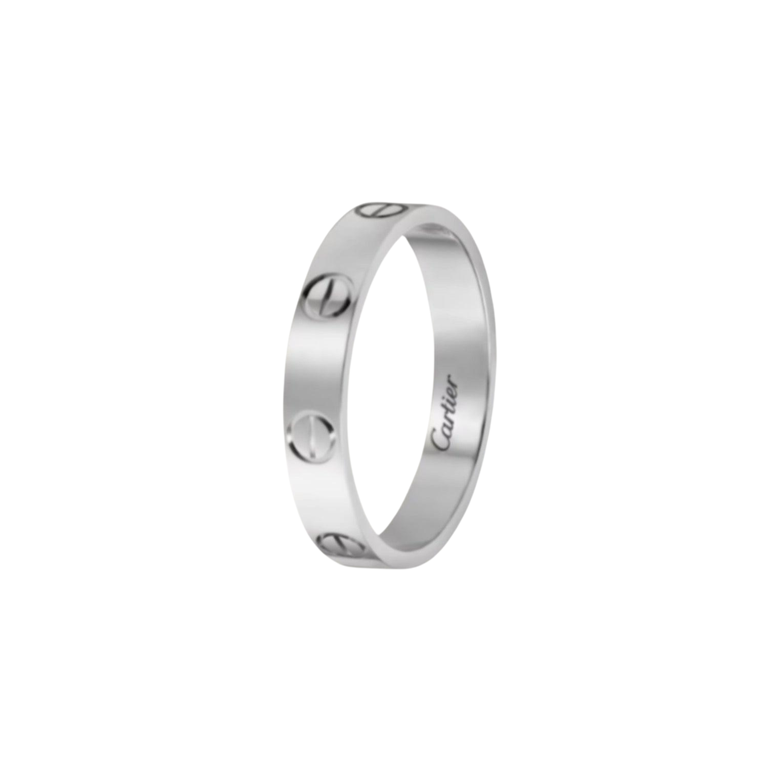 CRT Love Wedding Band Ring, Silver