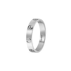 CRT Love Wedding Band Ring, Silver