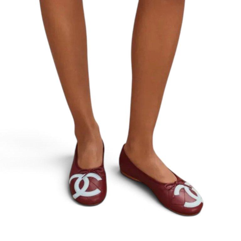 COCO Ballet flats Burgundy & Light Blue