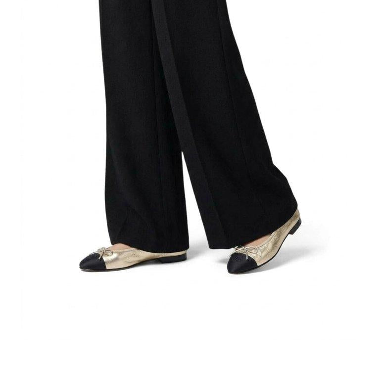 COCO Ballet Flats Light Gold & Black