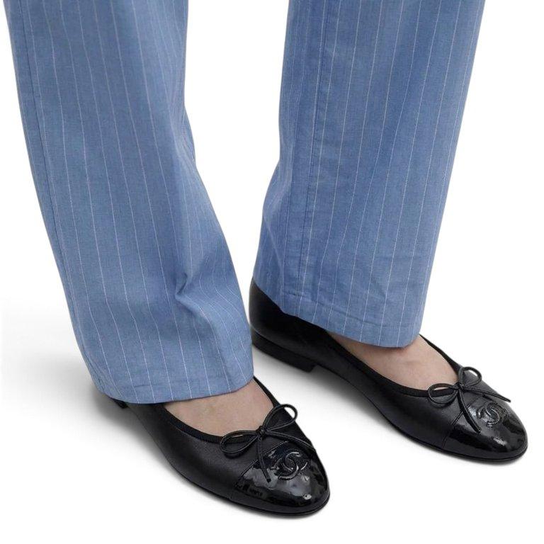 COCO Ballet Flats Static Lambskin Patent Black