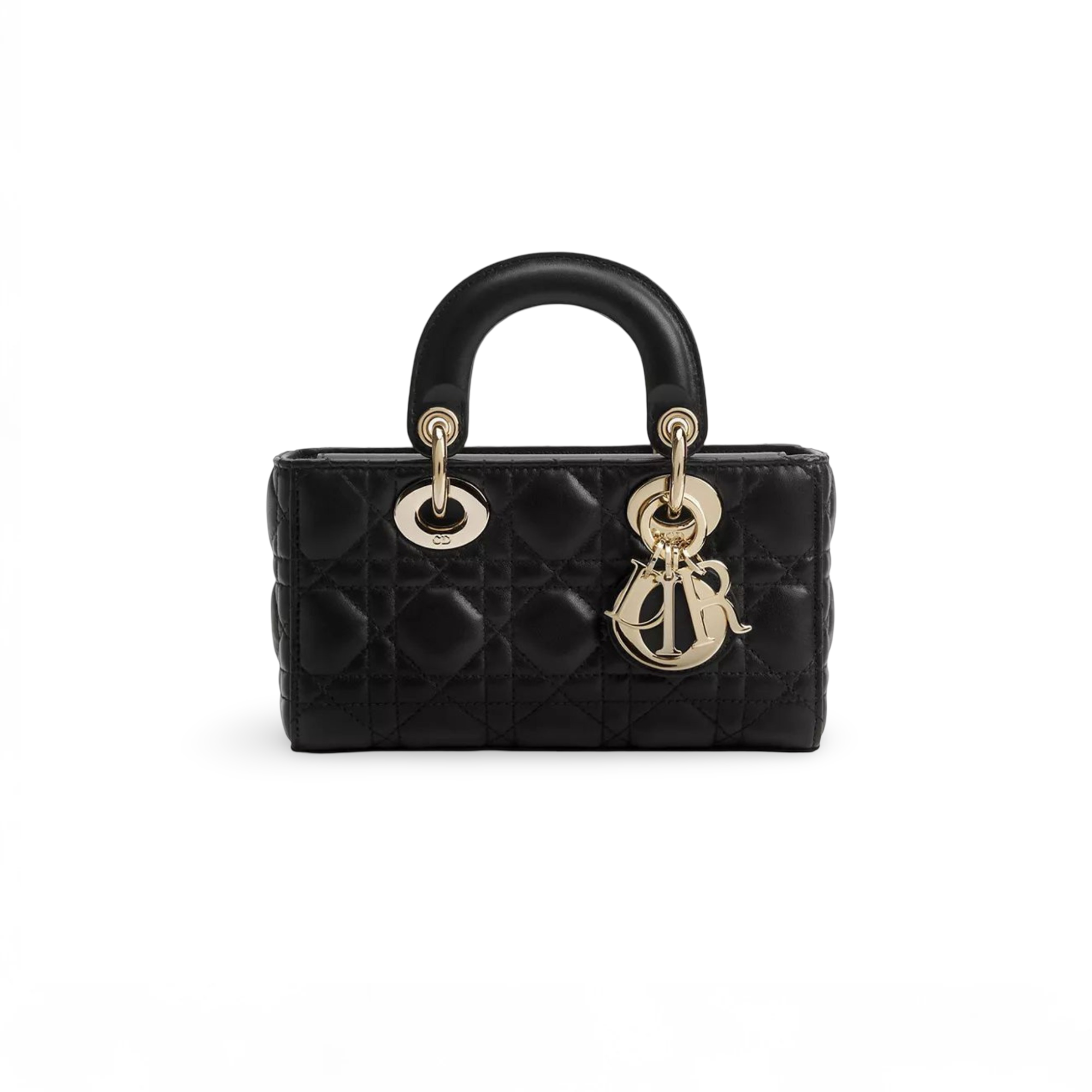 DR Mini Lady D-Joy Bag Black Cannage Lambskin