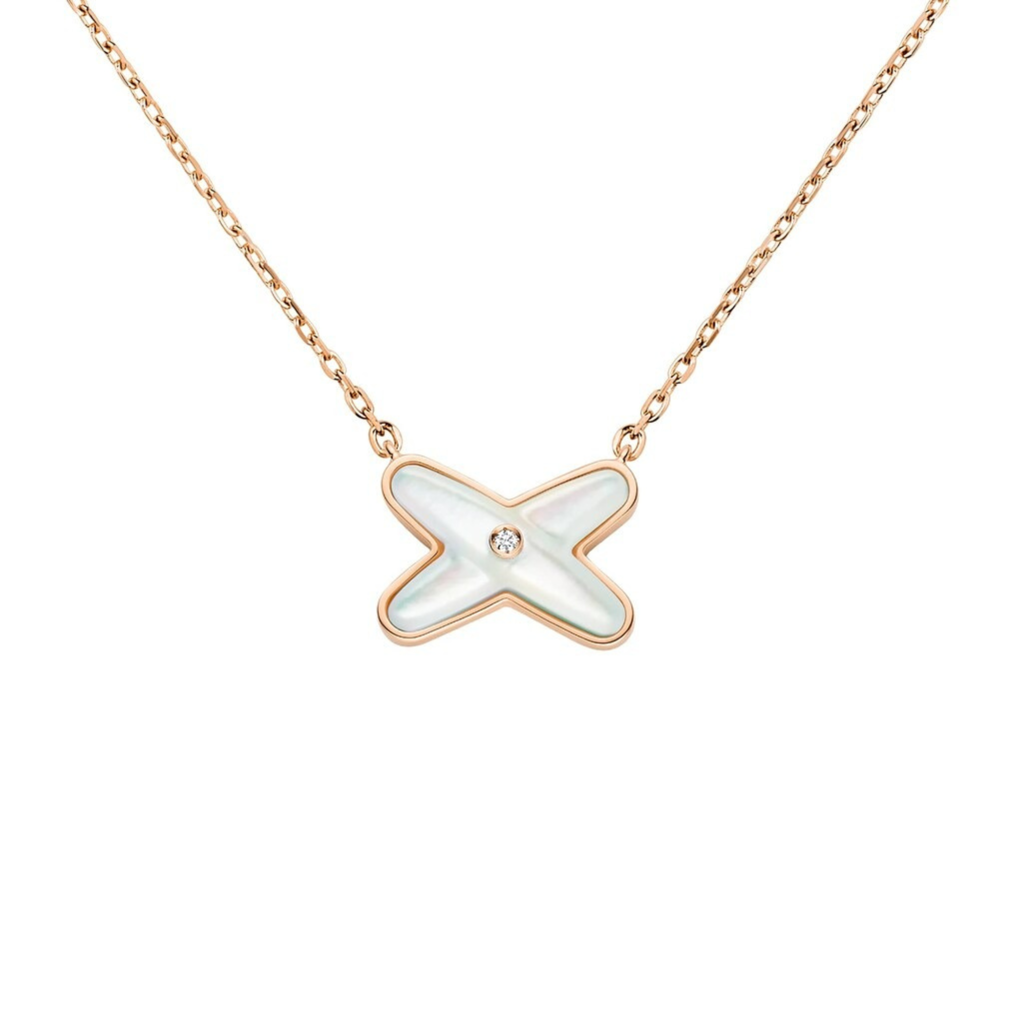 Chaumet Jeux de Liens pendant Rose gold, mother-of-pearl, diamond