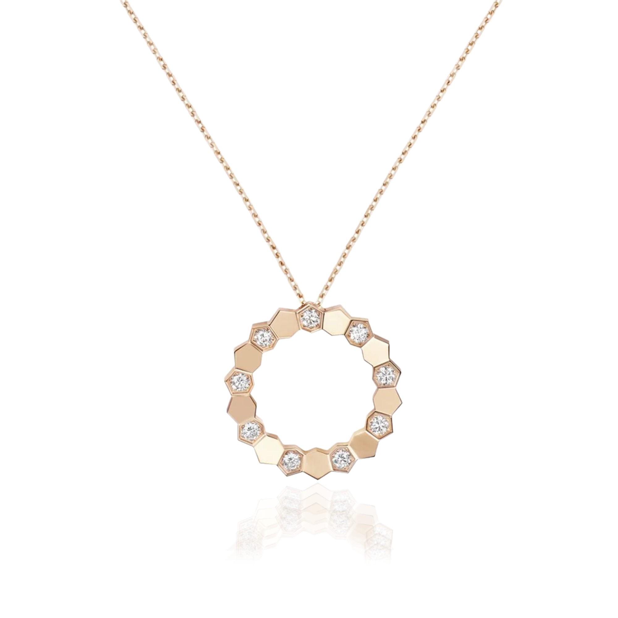 Chaumet Bee de Medium model pendant Rose gold, diamonds