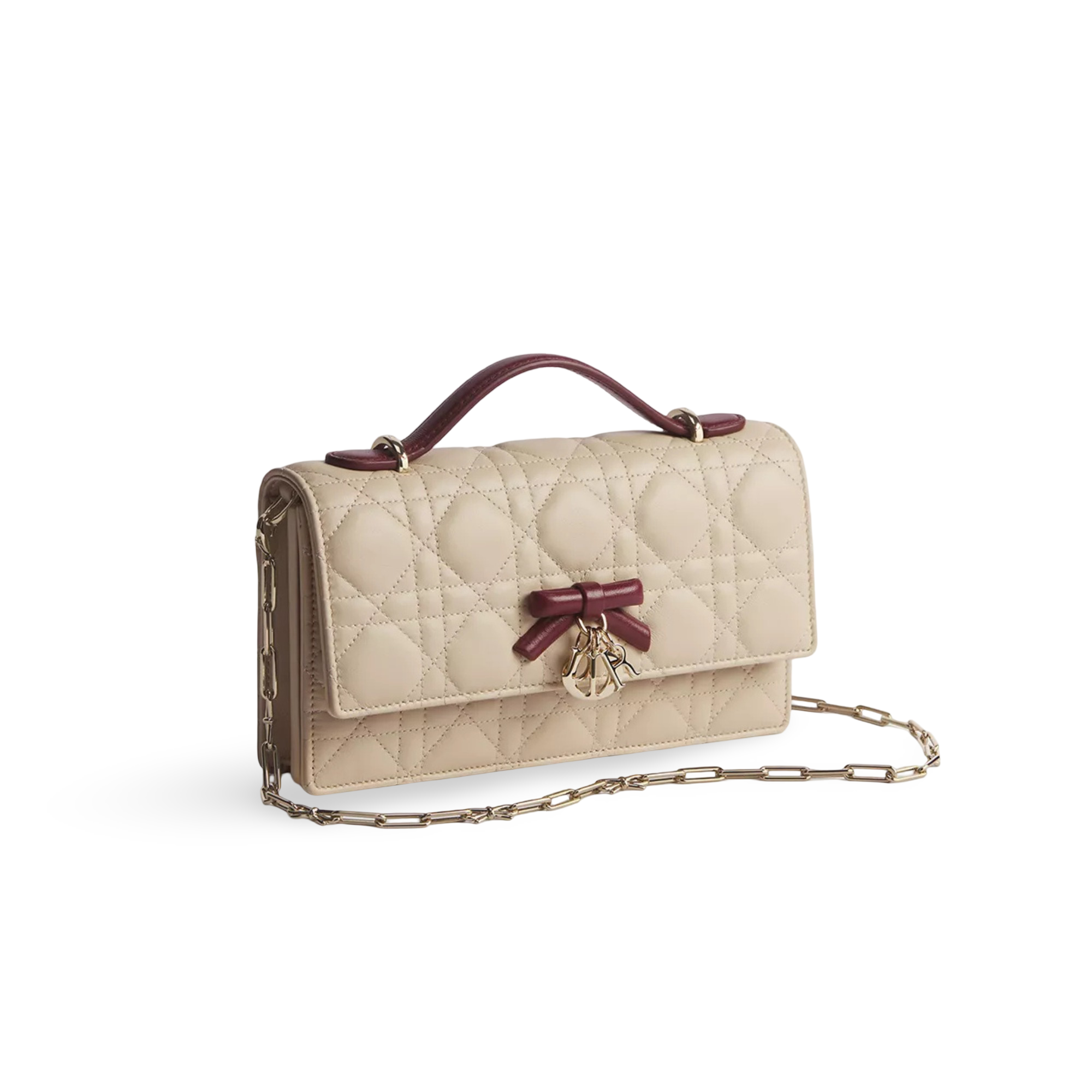 DR Mini Miss Bag Two Tone Trench and Hermitage Red Cannage Lambskin