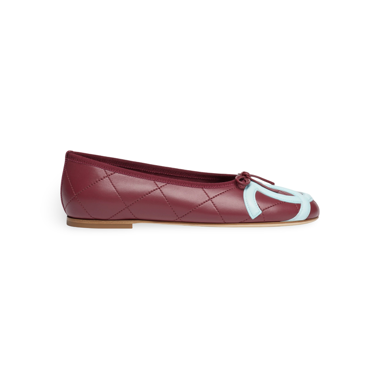 COCO Ballet flats Burgundy & Light Blue