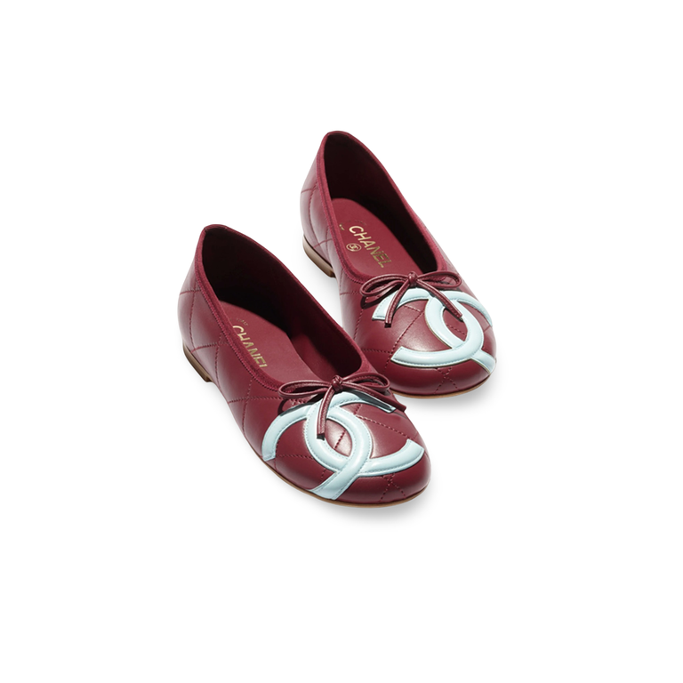 COCO Ballet flats Burgundy & Light Blue