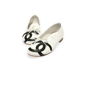 COCO Ballet flats  Lambskin White & Black
