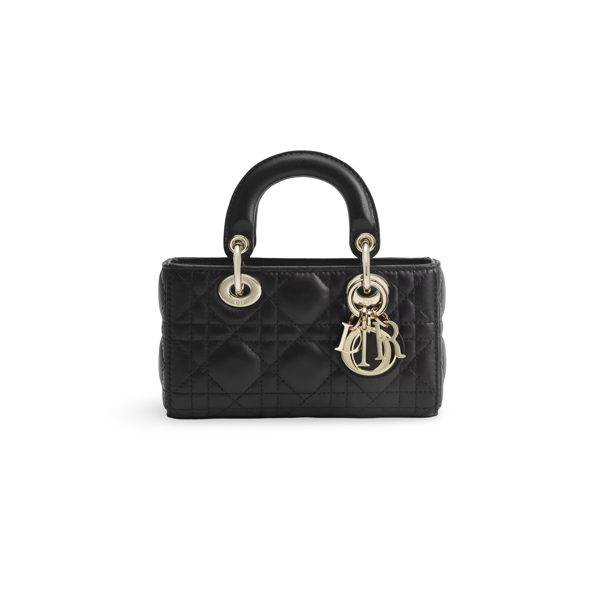 DR Lady D-Joy Micro Bag Black Cannage Lambskin