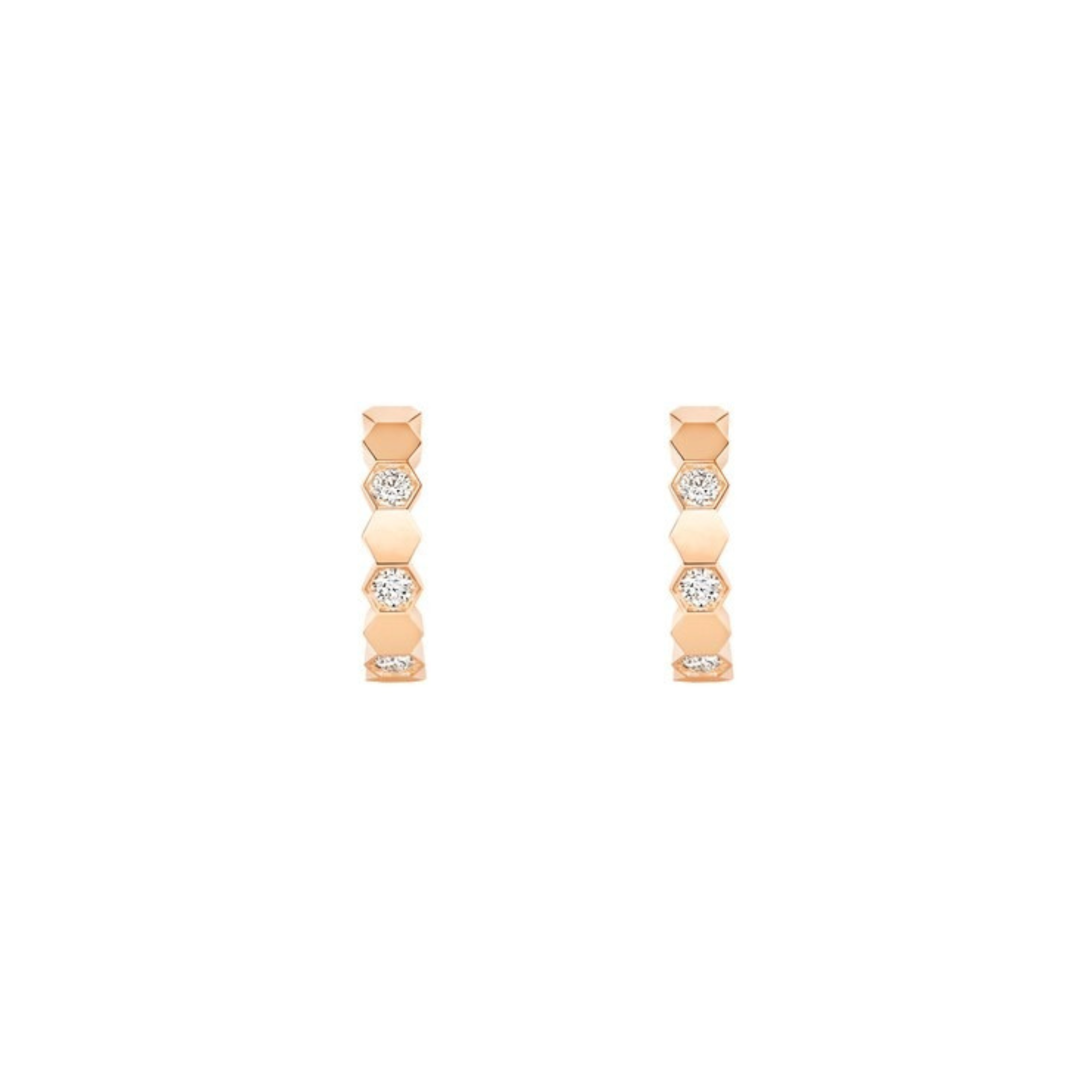 Chaumet Bee de Chaumet hoop earrings Rose gold, diamonds