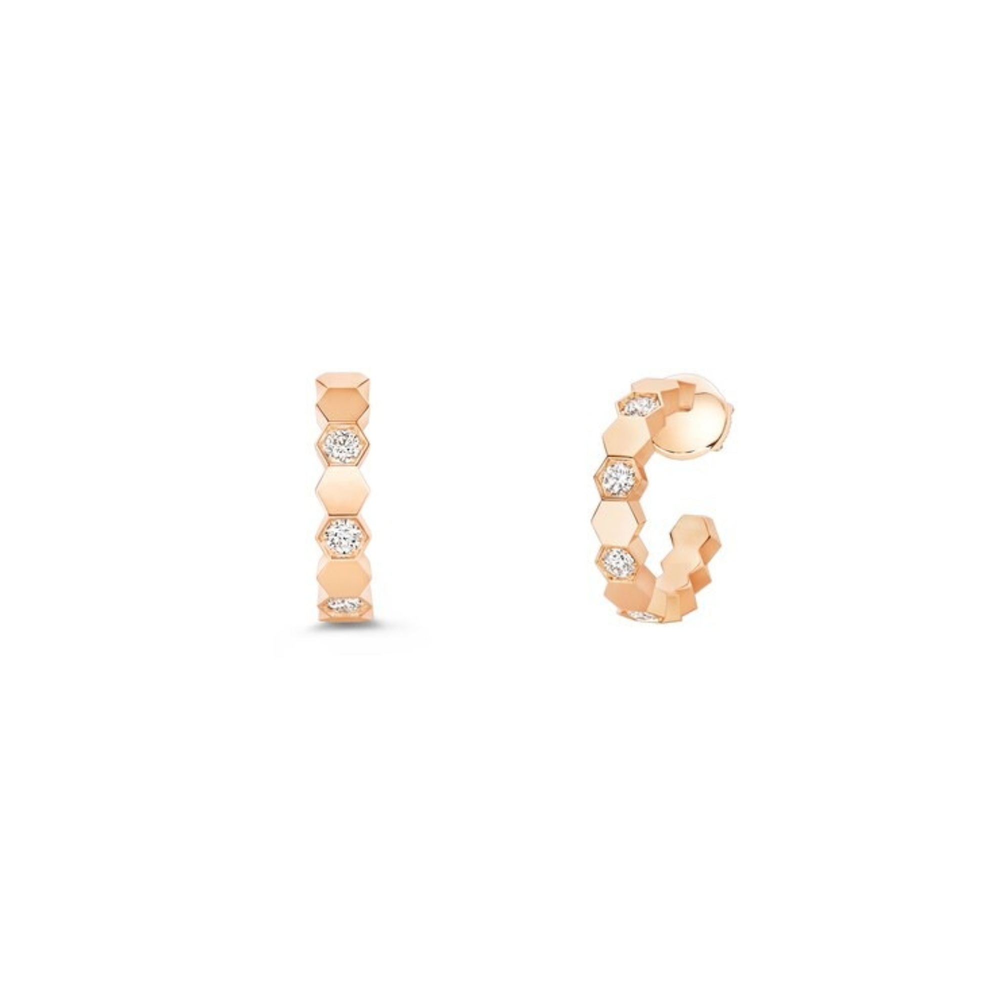 Chaumet Bee de Chaumet hoop earrings Rose gold, diamonds