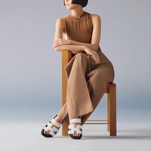 HMS Chypre Sandal Calfskin White