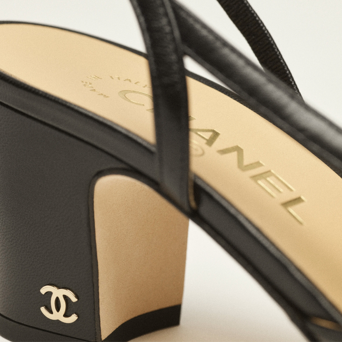 COCO Slingbacks Goatskin & Grosgrain Black Heel (9292736233708)