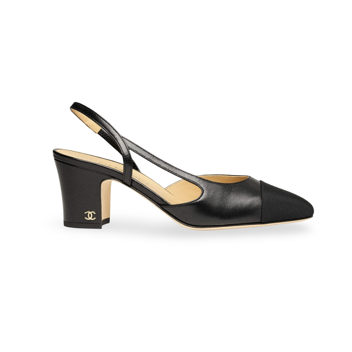 COCO Slingbacks Goatskin & Grosgrain Black Heel (9292736233708)