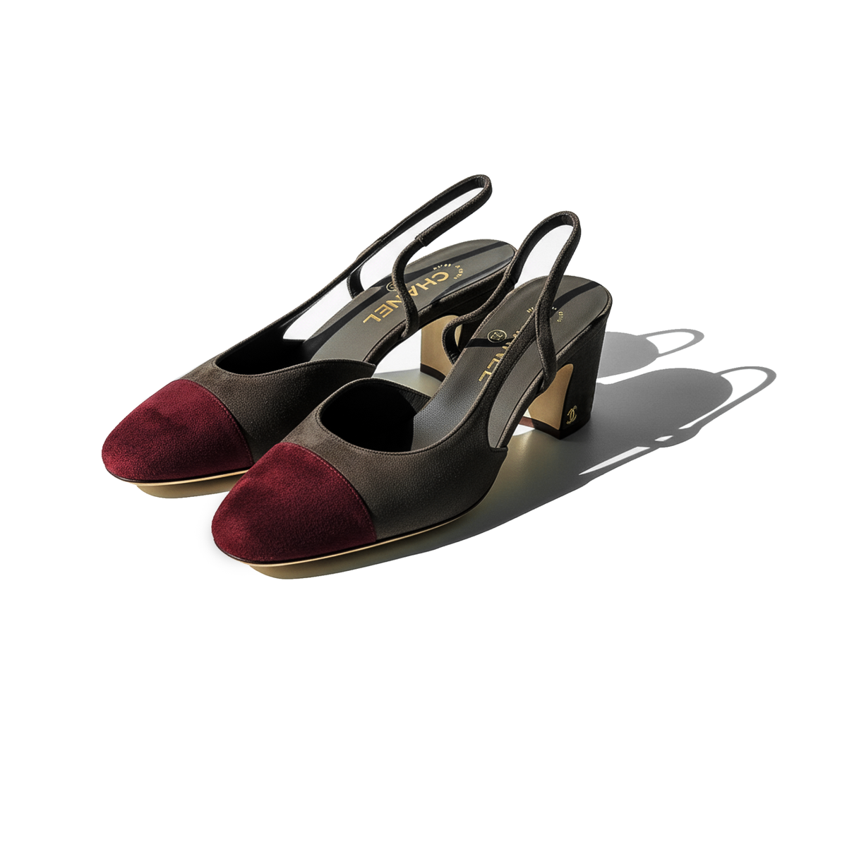 COCO Slingbacks Suede Burgundy & Brown