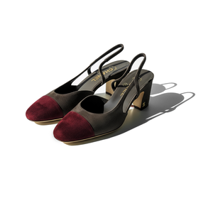 COCO Slingbacks Suede Burgundy & Brown