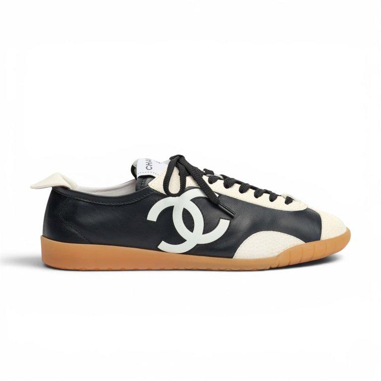 COCO Trainers Suede Calfskin Black & White