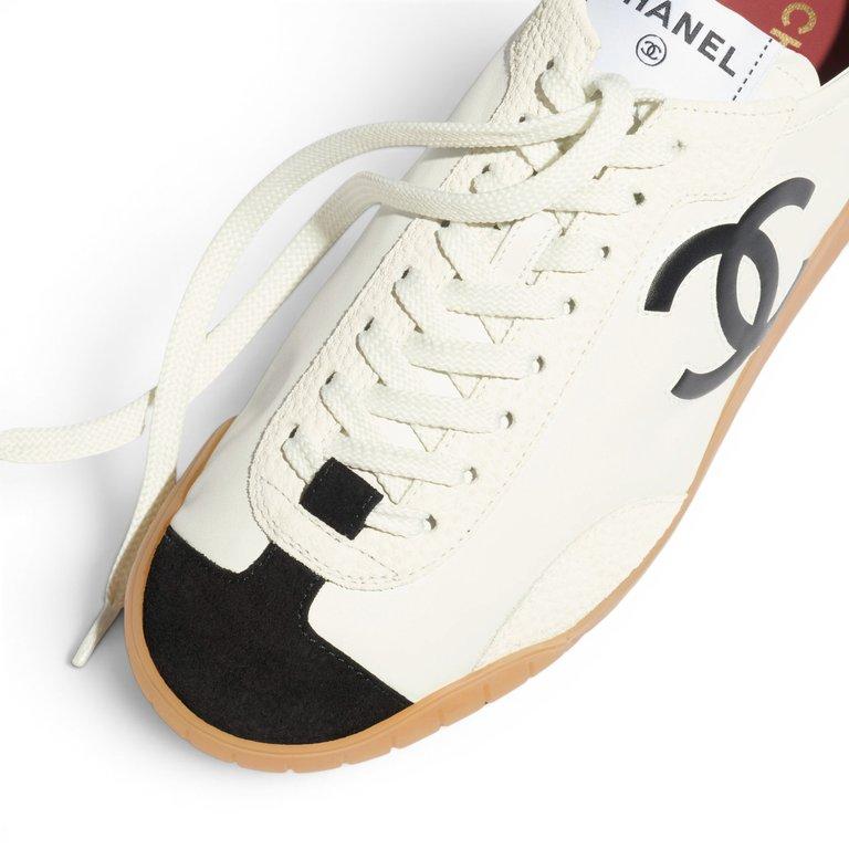 COCO trainers Embossed suede calfskin White & Black