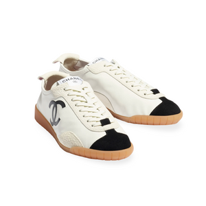 COCO trainers Embossed suede calfskin White & Black