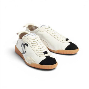 COCO trainers Embossed suede calfskin White & Black