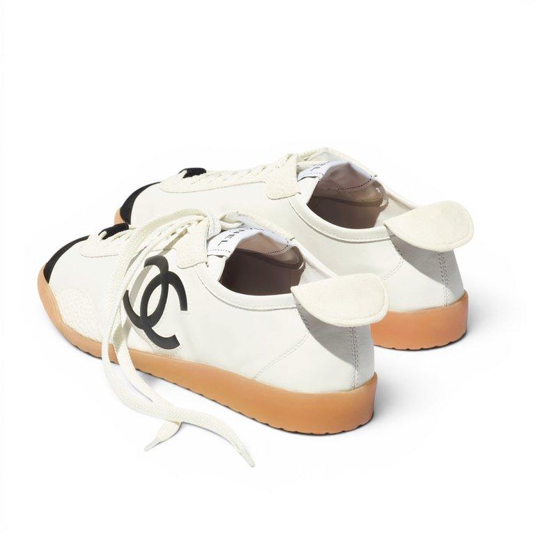 COCO trainers Embossed suede calfskin White & Black