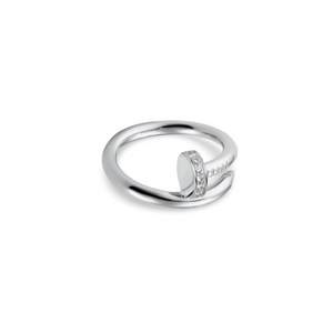 CRT Just Un Clou Ring, Classic Model, Diamonds, Siver