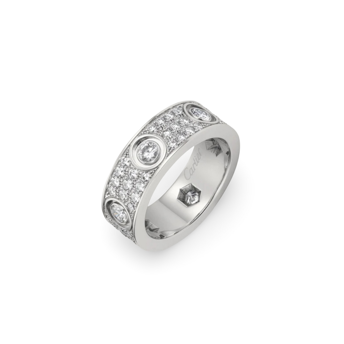 CRT Love Ring, Diamond-Paved