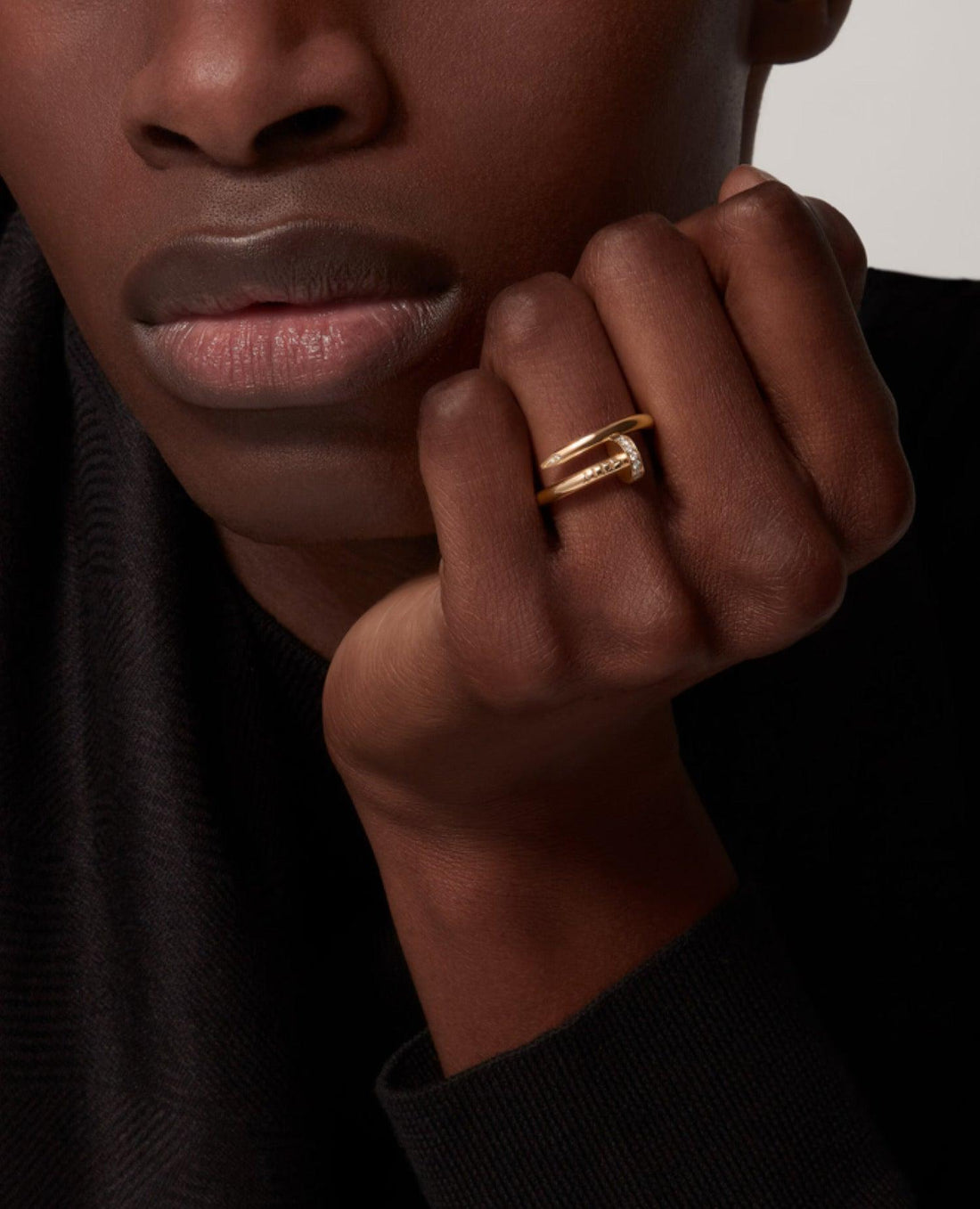 CRT Just Un Clou Ring. Classic Model, Diamonds, Yellow Gold