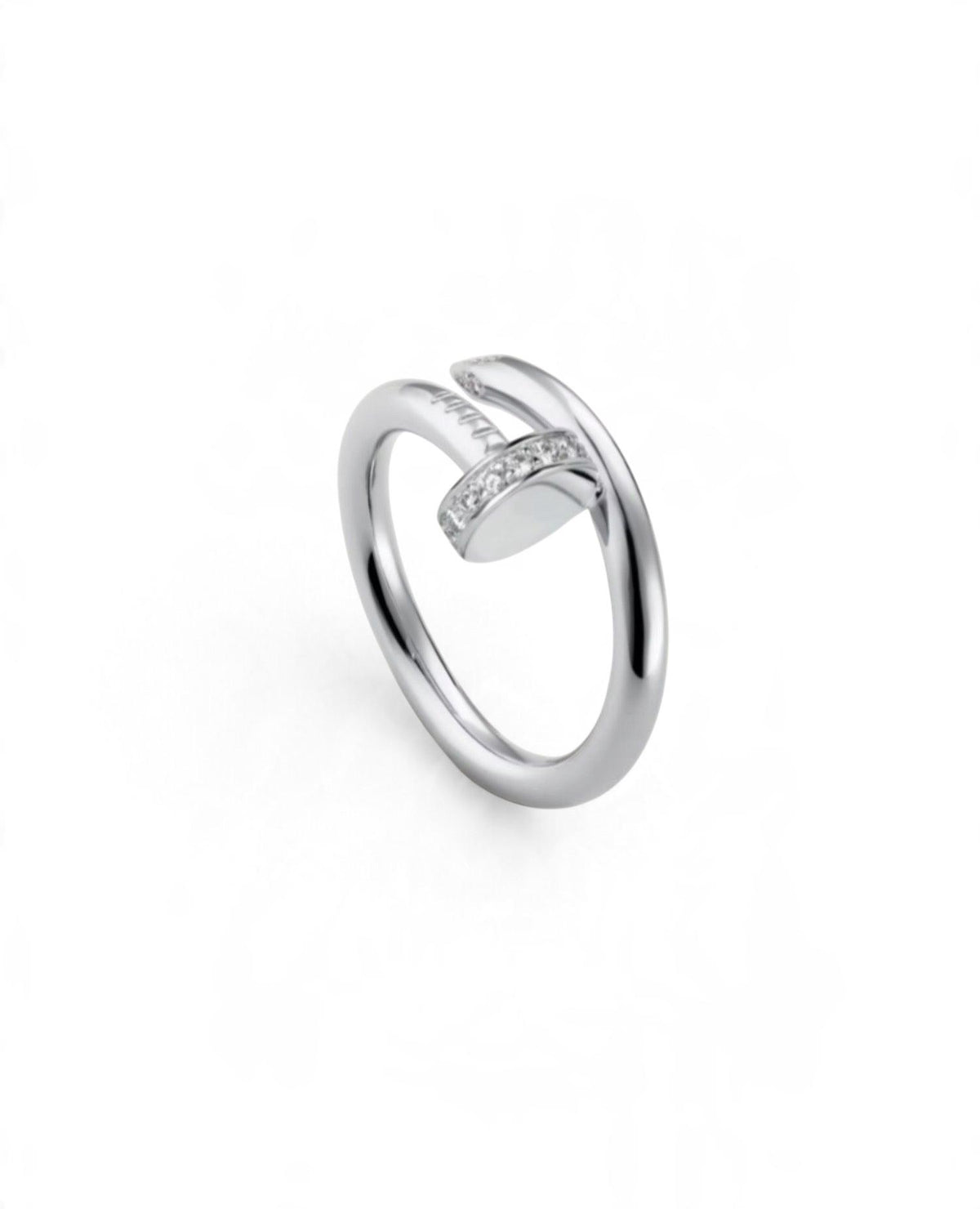 CRT Just Un Clou Ring, Classic Model, Diamonds, Siver