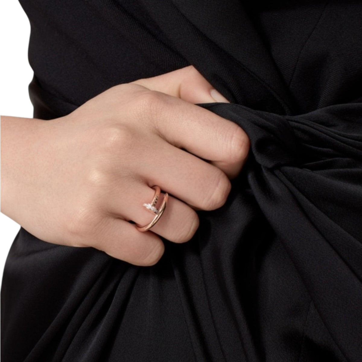 CRT Juste Un Clou Ring, Classic Model, Diamonds, Rose Gold