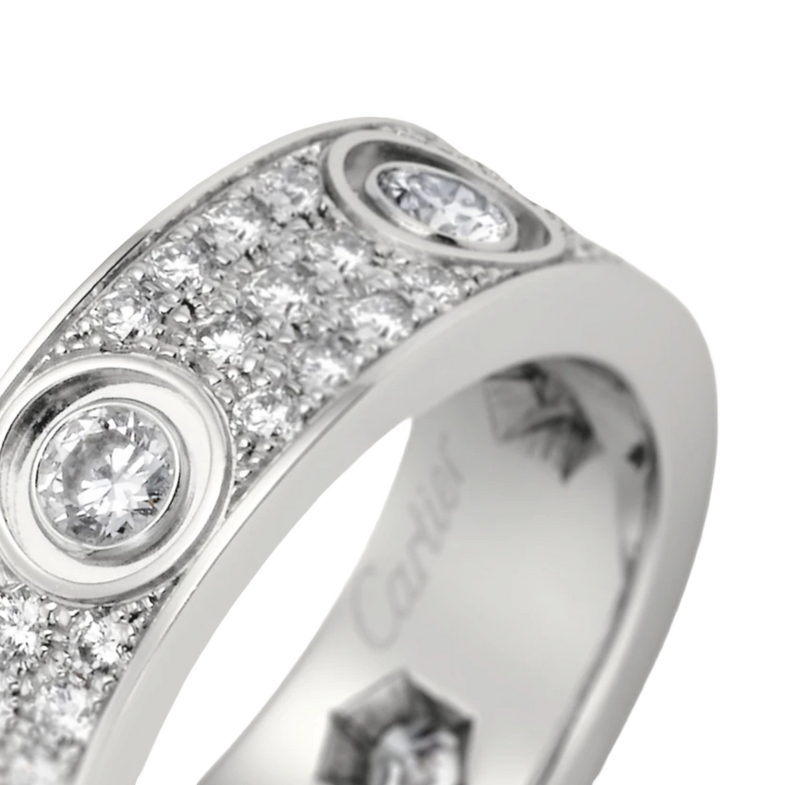 CRT Love Ring, Diamond-Paved