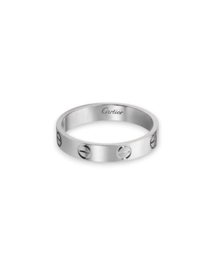 CRT Love Wedding Band Ring, Silver