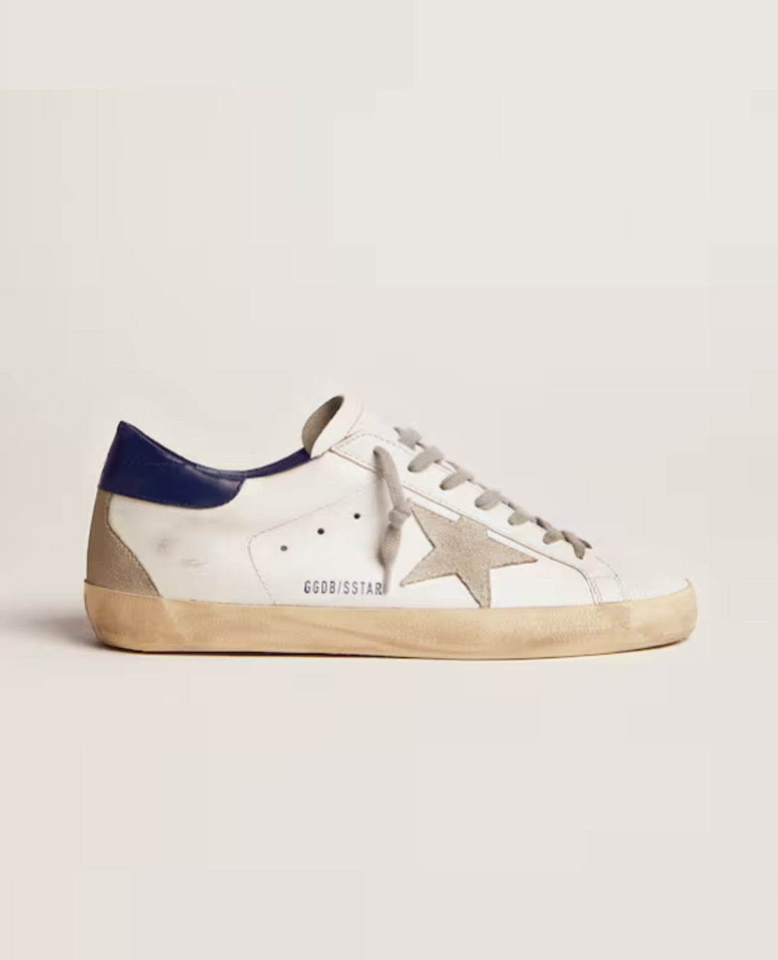 Golden Goose Super-Star with suede star and blue heel tab