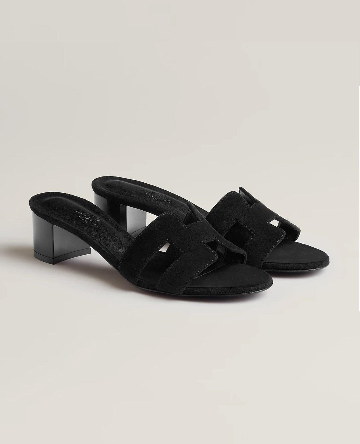HMS Oasis Sandal Black Suede Goatskin