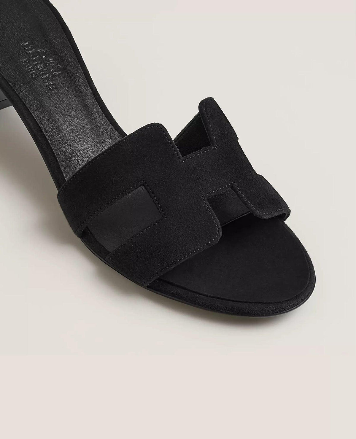 HMS Oasis Sandal Black Suede Goatskin