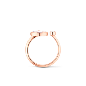 LVN Color Blossom Mini Sun Ring, Pink Gold, White Mother-Of-Pearl And Diamond