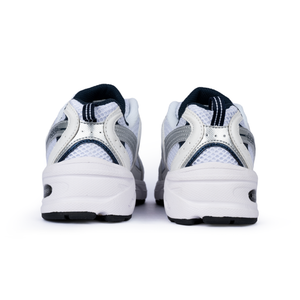 NB 530 White Silver Navy
