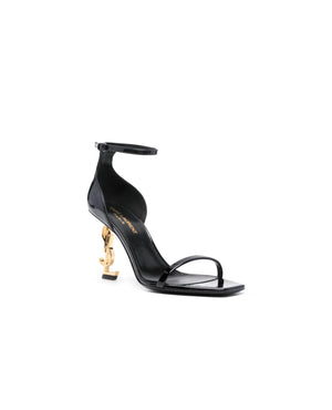 STL Opyum Sandals in Patent Leather Gold Heel