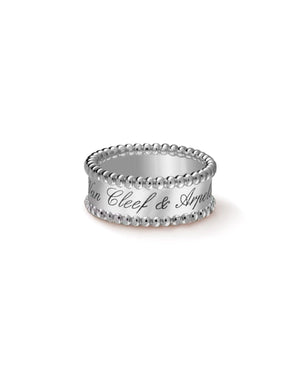 VCF Perlée Signature Ring, white gold