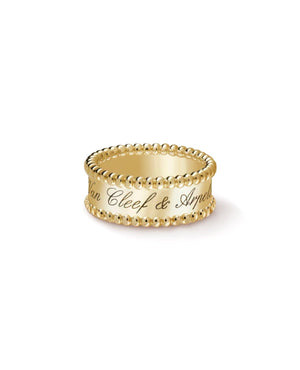 VCF Perlée Signature Ring, yellow gold